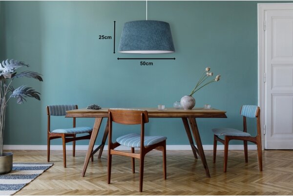 Duolla - Lustră pe cablu BOUCLE 1xE27/15W/230V d. 50 cm turcoaz