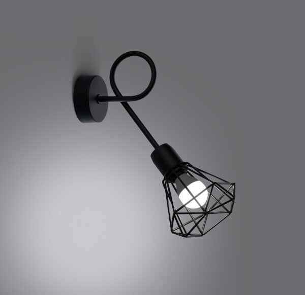 Aplică ARTEMIS 1xE14/40W/230V neagră Sollux SL.1108