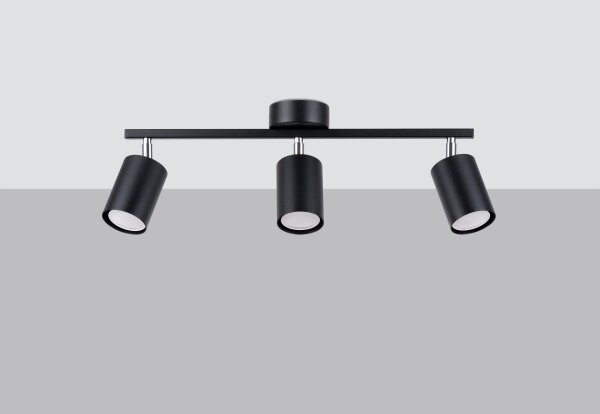 Spot LEMMI 3xGU10/40W/230V negru Sollux SL.1128