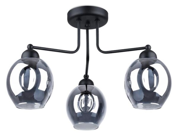 Lustră pe tijă FILLAN 3xE27/60W/230V neagră Sollux SL.1144