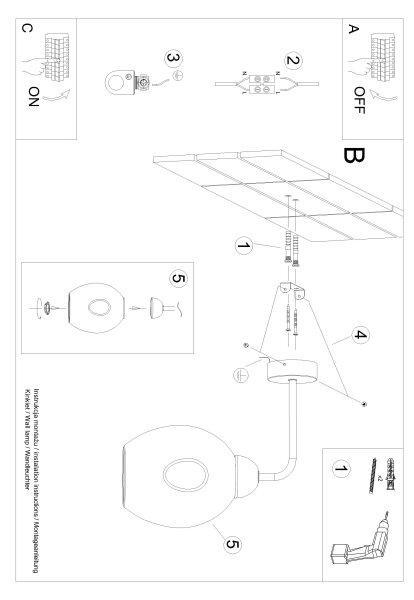 Lampă de perete FILLAN 1xE27/60W/230V neagră Sollux SL.1143