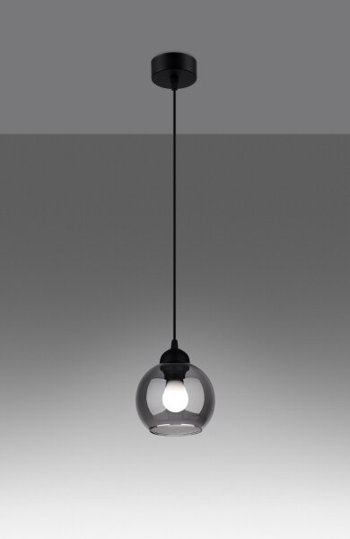 Lustră pe cablu ALINO 1xE27/60W/230V neagră Sollux SL.1141