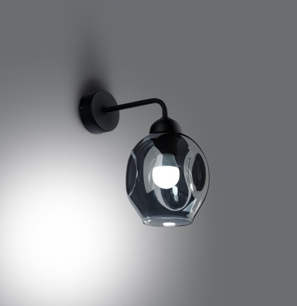 Lampă de perete FILLAN 1xE27/60W/230V neagră Sollux SL.1143