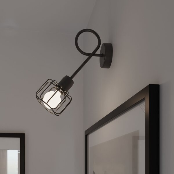 Aplică BELUCI 1xE14/40W/230V neagră Sollux SL.1117