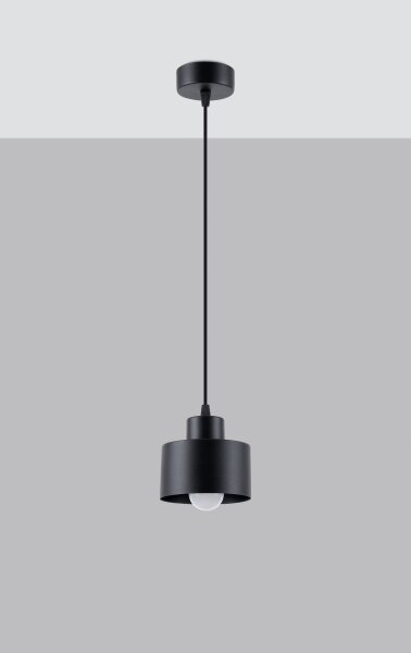 Lustră pe cablu SAVAR 1xE27/60W/230V neagră Sollux SL.1132
