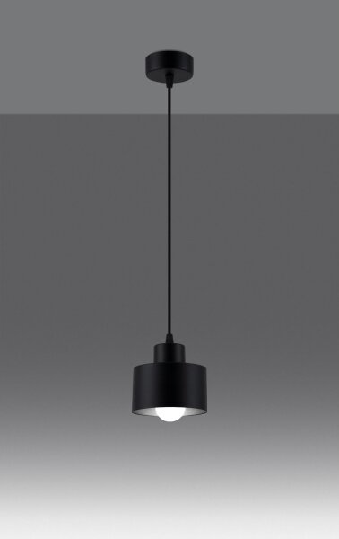 Lustră pe cablu SAVAR 1xE27/60W/230V neagră Sollux SL.1132