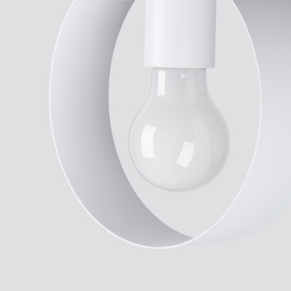Lustră pe cablu TITRAN 1xE27/60W/230V albă Sollux SL.1137