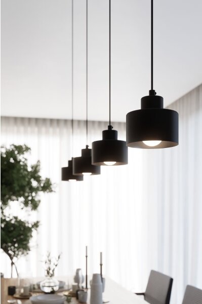 Lustră pe cablu SAVAR 1xE27/60W/230V neagră Sollux SL.1132