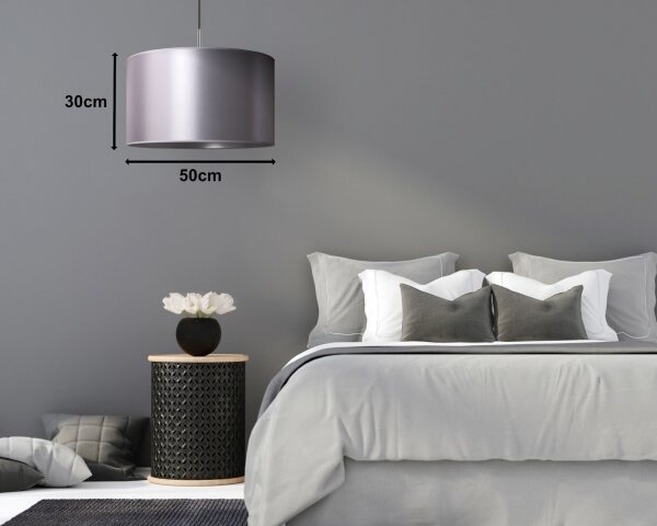 Duolla - Lustră pe cablu CANNES 1xE27/15W/230V d. 50 cm argintie