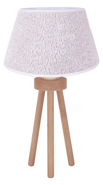 Lampă de masă Duolla BOUCLE 1xE27/15W/230V d. 28 cm alb/lemn