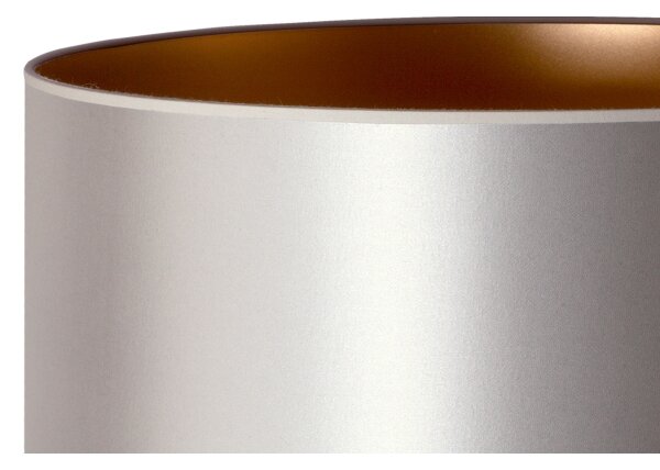 Lampadar Duolla CANNES 1xE27/15W/230V d. 45 cm argintiu/cupru/alb