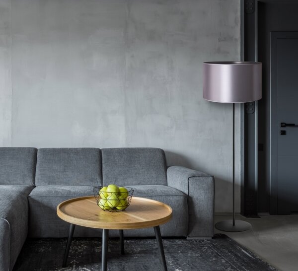 Lampadar Duolla CANNES 1xE27/15W/230V d. 45 cm argintiu/negru