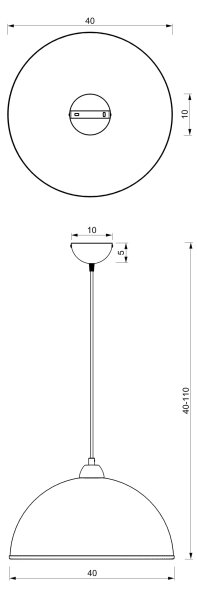 Lustră pe cablu KITCHEN 1xE14/60W/230V albă/crom