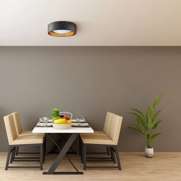 Plafonieră LED TULUZA LED/18W/230V d. 32 cm negru