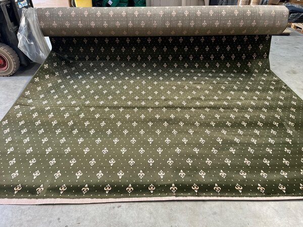Traversa Mocheta Model Bisericesc 15033 310 W, Festnonata, Latime 150 cm, 200 cm, 400 cm, Verde 200 x 300