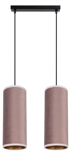Lustr AVALO 2xE27/60W/230V cablu roz roz-miediu