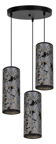 Lustră pe cablu AVALO 3xE27/60W/230V d. 35 cm gri/negru