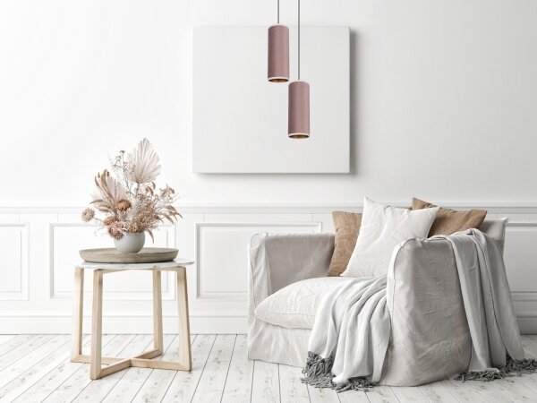 Lustr AVALO 2xE27/60W/230V pr. 20 cm roz/cupru