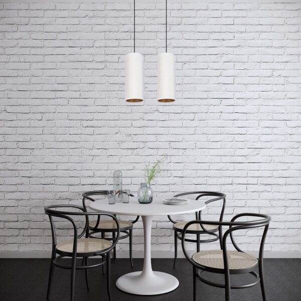 Lustr AVALO 2xE27/60W/230V alb/cupru pe cablu