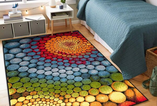 Covor Dreptunghiular Living Dormitor, Model 11056,Multicolor Multicolor, Dreptunghi, 240x340