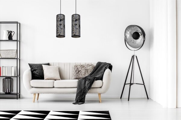Lustră pe cablu AVALO 2xE27/60W/230V gri/negru