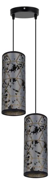 Lustră pe cablu AVALO 2xE27/60W/230V d. 20 cm gri/negru
