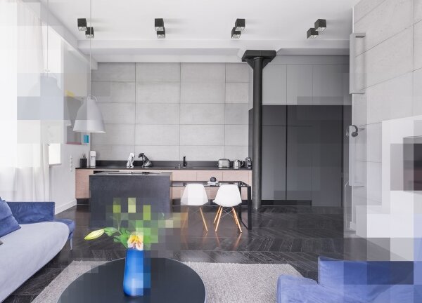 Spot CHLOE 1xGU10/50W/230V negru dreptunghiular