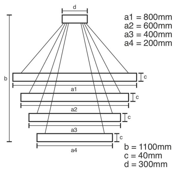 Lustră LED dimabilă pe cablu LED/165W/230V 3000-6500K + telecomandă