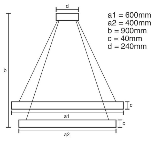 Lustră LED dimabilă pe cablu LED/70W/230V 3000-6500K + telecomandă