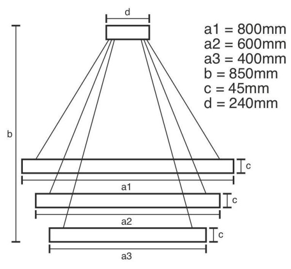 Lustră LED dimabilă pe cablu LED/220W/230V 3000-6500K + telecomandă