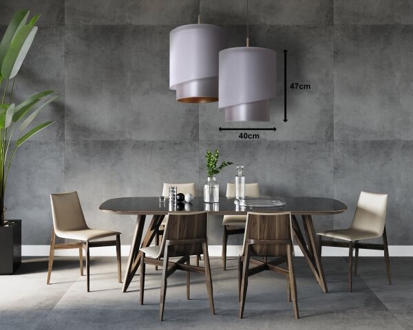 Duolla - Lustră pe cablu PARIS 1xE27/15W/230V d. 40 cm argintie/aurie