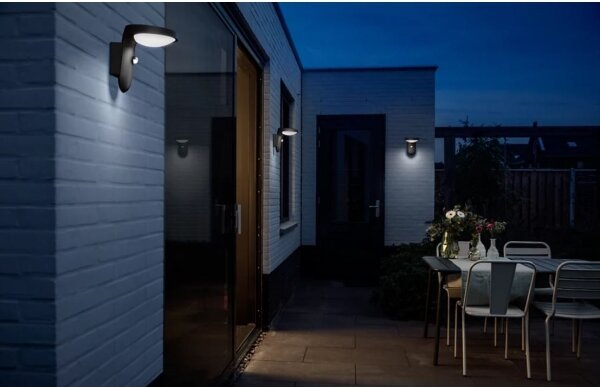 Philips TYLA LED 9W 230V 4000K IP44 Aplica de perete exterior cu senzor