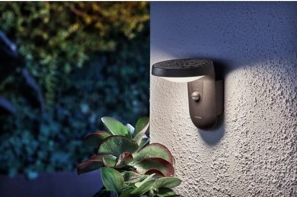 Philips TYLA LED 9W 230V 4000K IP44 Aplica de perete exterior cu senzor