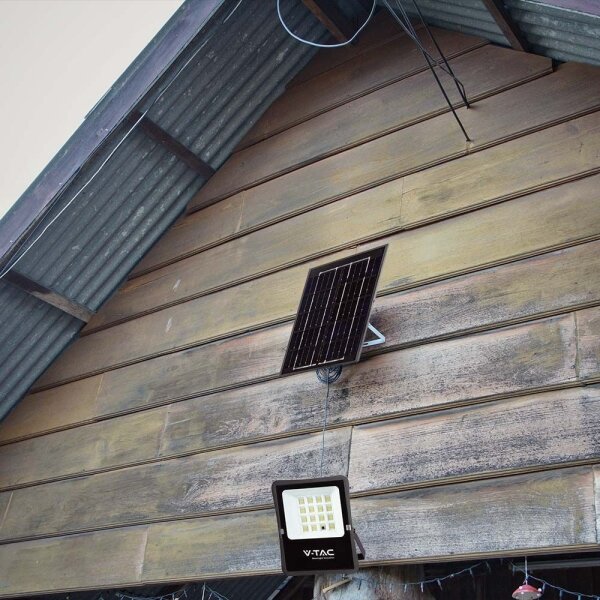 Proiector solar LED exterior 12W, 3,2V, 6400K, IP65