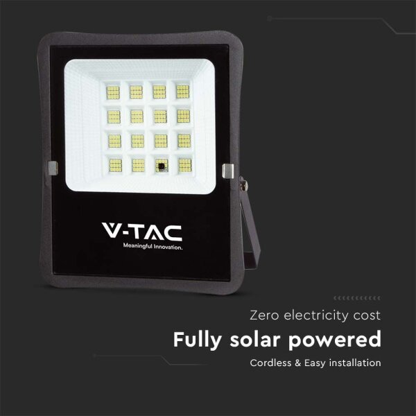 Proiector solar LED exterior 12W, 3,2V, 6400K, IP65