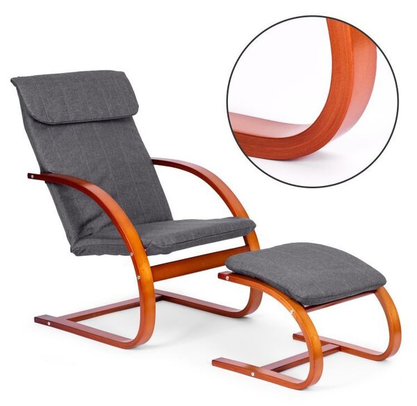 Scaun balansoar relaxant cu suport pentru picioare