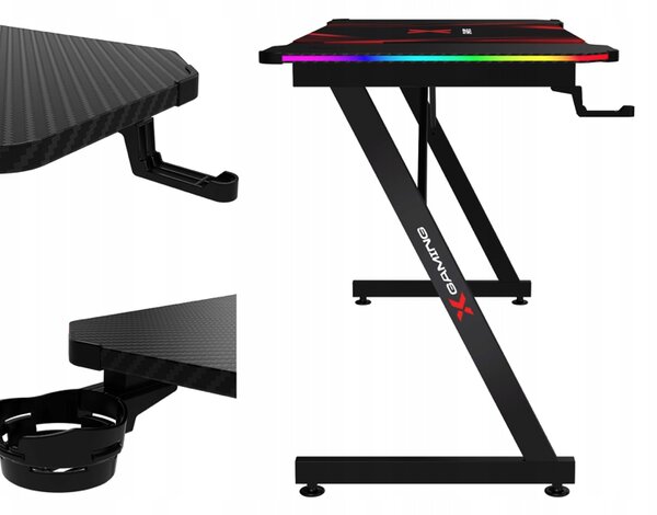 Xgaming Xpro1 RGB masă de gaming + pad de gaming