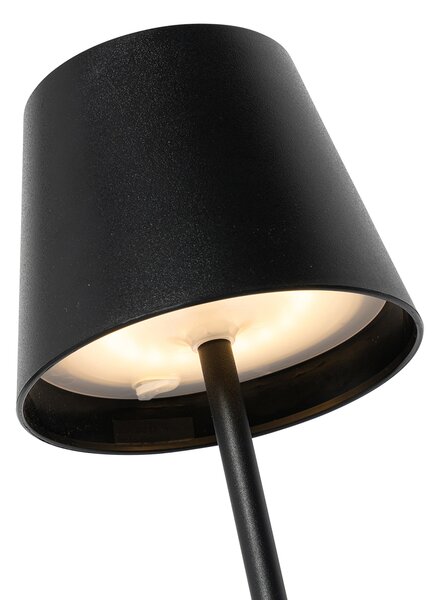 Set de 2 lămpi de masă negre cu dimmer și reîncărcabile - Murdock