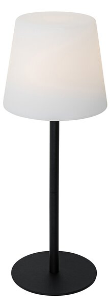 Lampă de masă neagră reîncărcabilă cu LED și dimmer IP54 - Jude