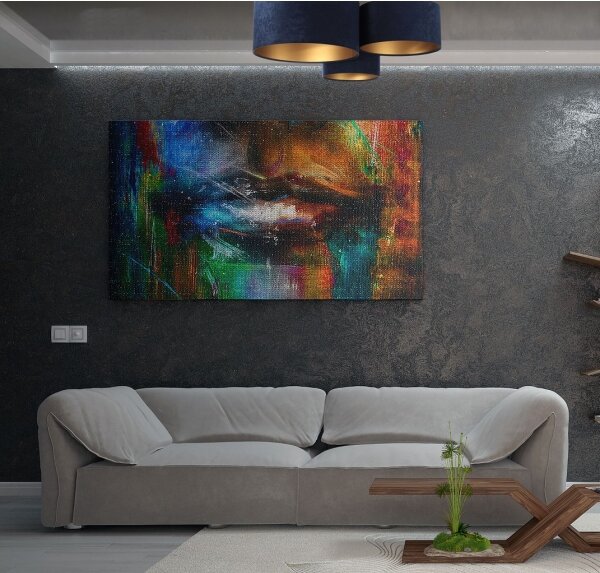 Plafonieră SPACE 3xE27/60W/230V albastru/auriu