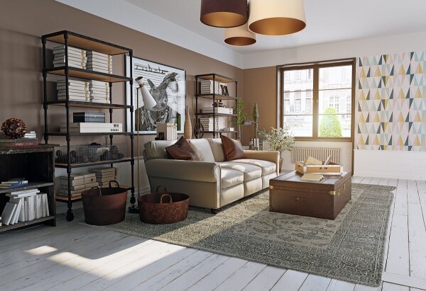 Plafonieră SPACE 3xE27/60W/230V crem/maro/bej