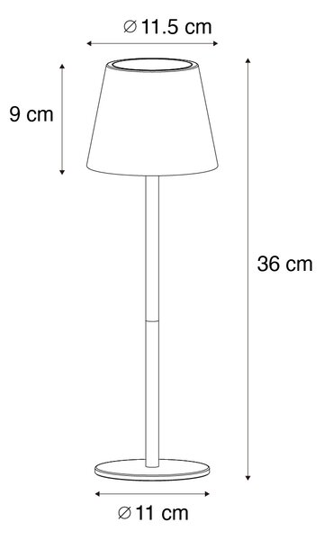 Set de 2 lămpi de masă negre cu dimmer și reîncărcabile - Murdock