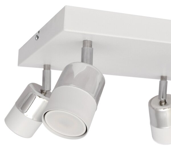 Spot LED TUBSSON 4xGU10/4,8W/230V alb/crom lucios