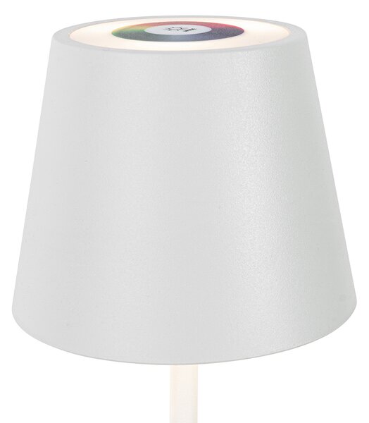 Set de 2 lămpi de masă albe cu dimmer și RGBW reîncărcabile - Murdock