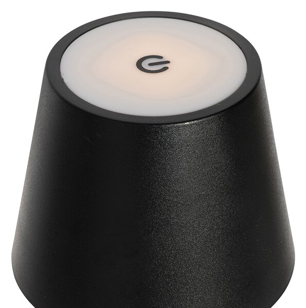 Set de 2 lămpi de masă negre cu dimmer și reîncărcabile - Murdock
