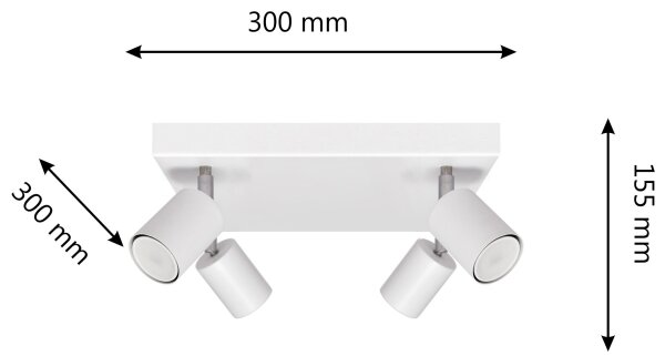 Spot LED TUNE 4xGU10/4,8W/230V alb