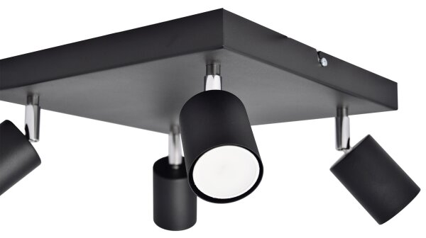 Spot LED TUNE 4xGU10/4,8W/230V negru