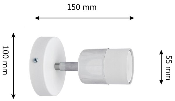 Spot LED de perete TUBSSON 1xGU10/4,8W/230V alb/crom lucios