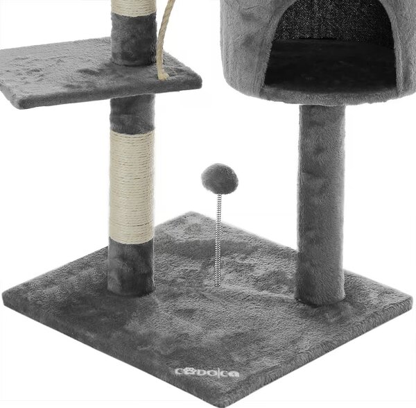 Deuba Stâlp pentru zgâriat pisici 112 cm - gri