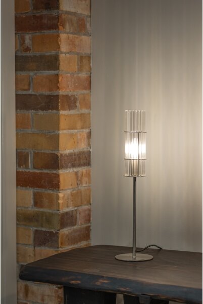 Lampă de masă TUBO 1xE14/40W/230V 50 cm crom lucios/transparent Markslöjd 108557